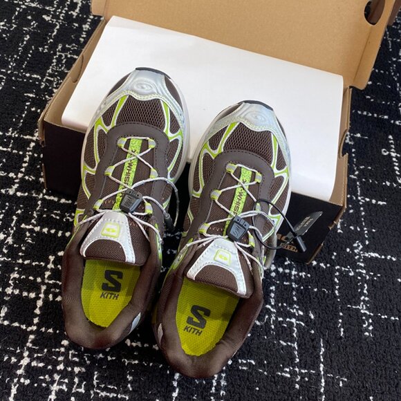 Kith X Salomon Xt Whisper Low Top Running Shoes Unisex Brown Green - Picture 4 of 7